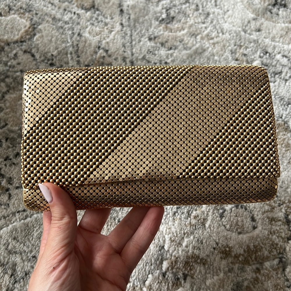 Gold evening bag